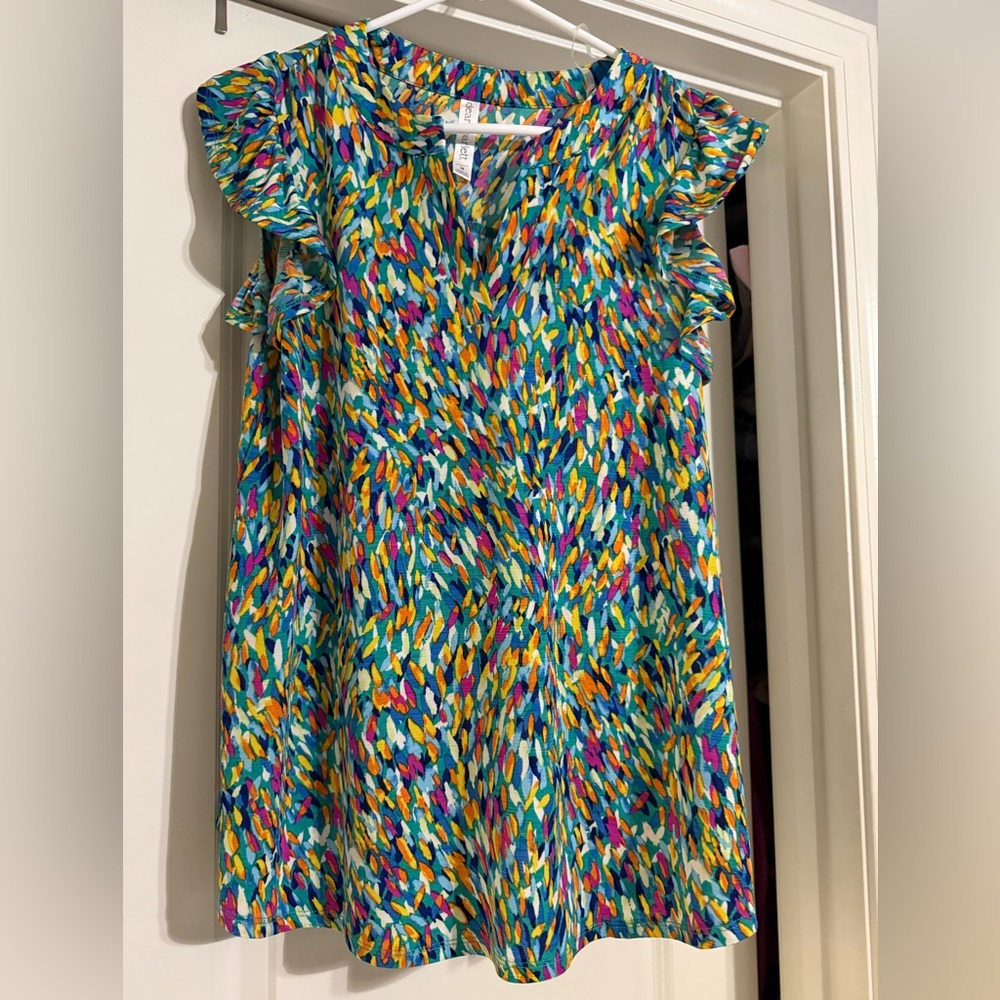 Dear Scarlett Multicolor Flutter Sleeve New Medium